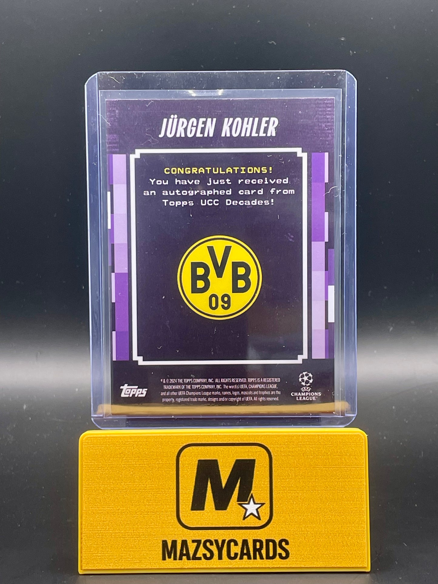 TOPPS UCC DECADES -JURGEN KOHLER- AUTOGRAPH CARD /25
