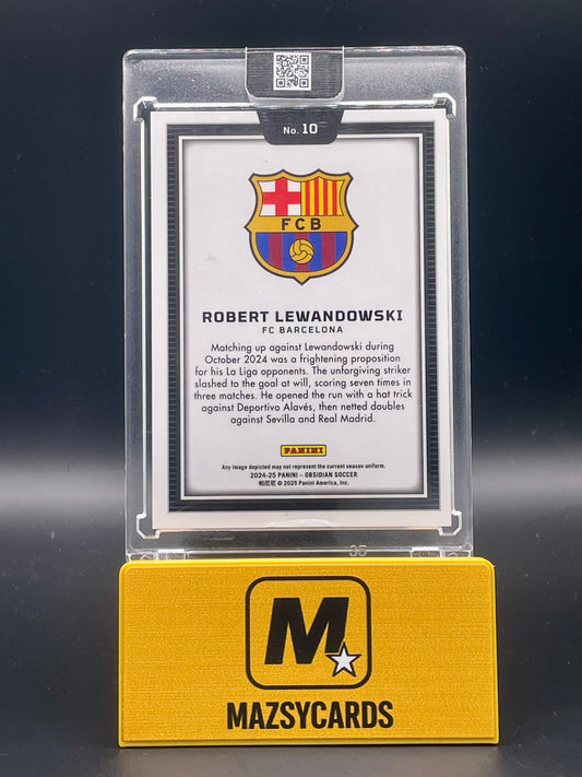 2024-25 Panini Obsidian Robert Lewandowski #10 Black Color Blast case hit