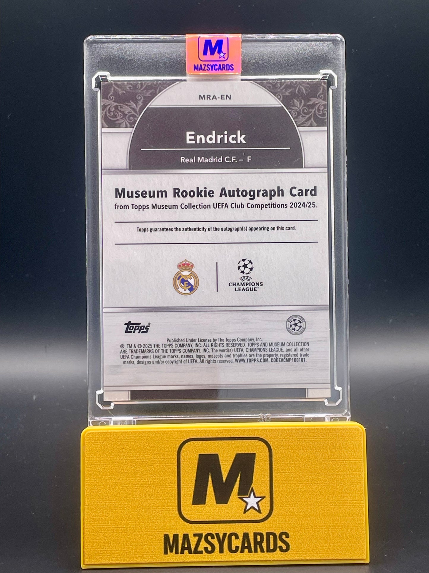 2024-25 Topps Museum UEFA Endrick RC Rookie Auto Purple /99