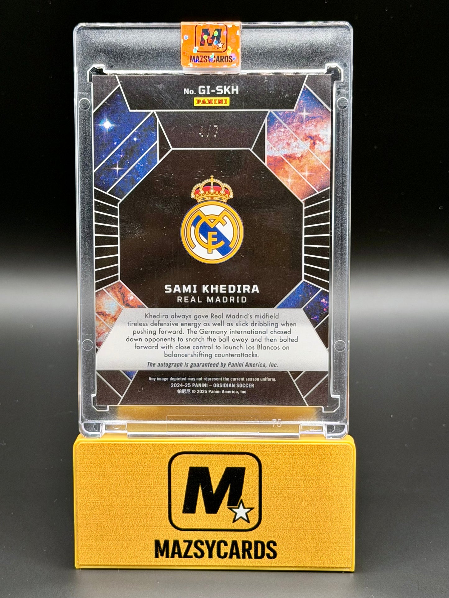 2024-25 Panini Obsidian Soccer Sami Khedira Galaxy Ink Auto /7