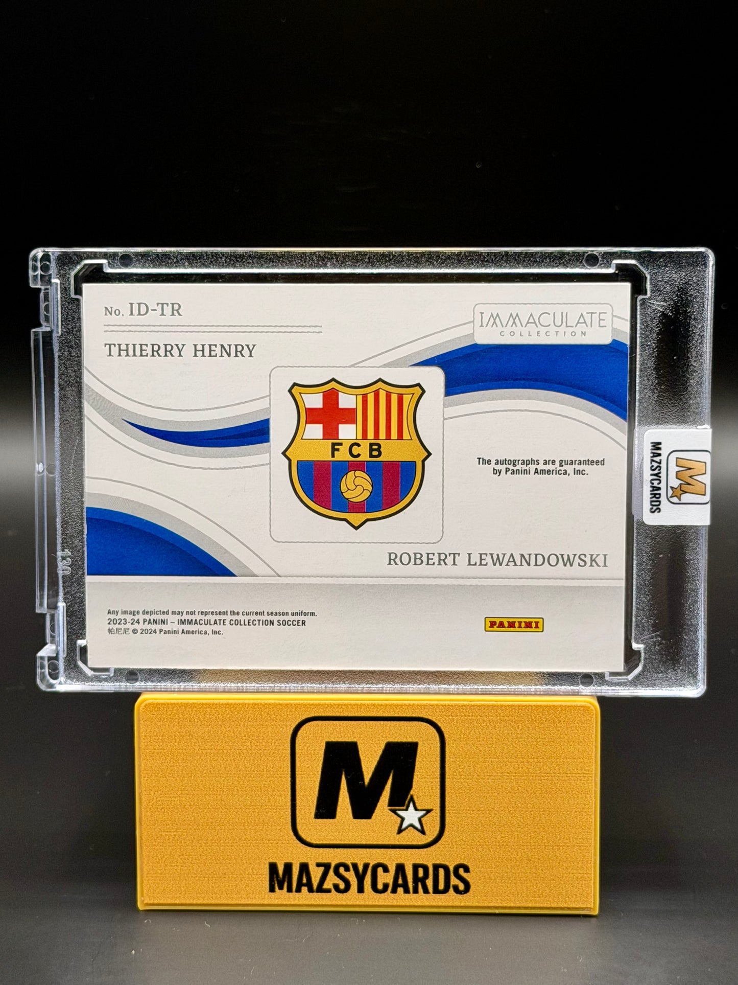 2023-24 Immaculate Thierry Henry / Robert Lewandowski Dual Auto 15/15 FC Barcelona LAST PRINT