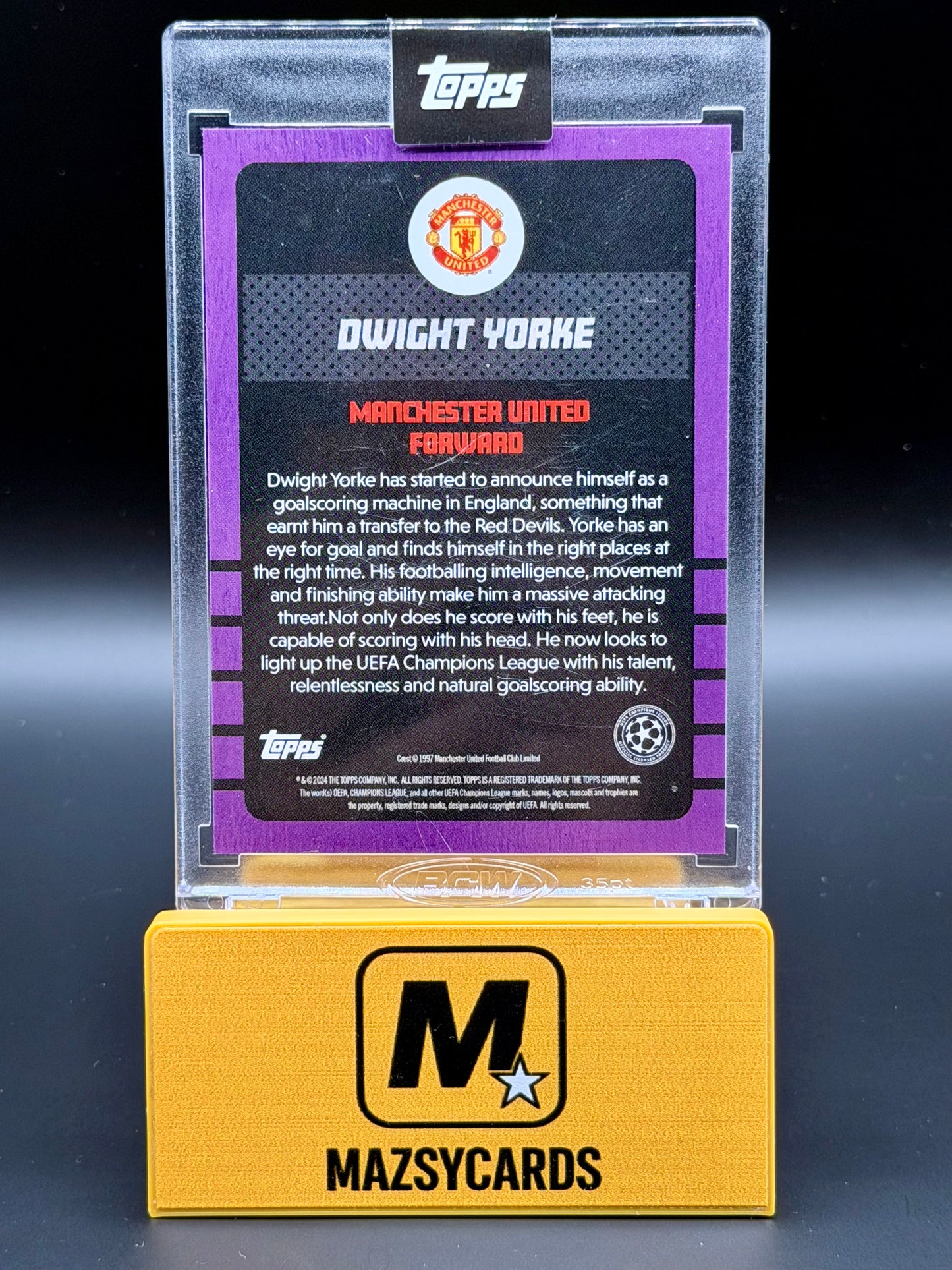 Topps The Lost Rookie Card RC Dwight Yorke Man Utd Autograph Auto Card /25