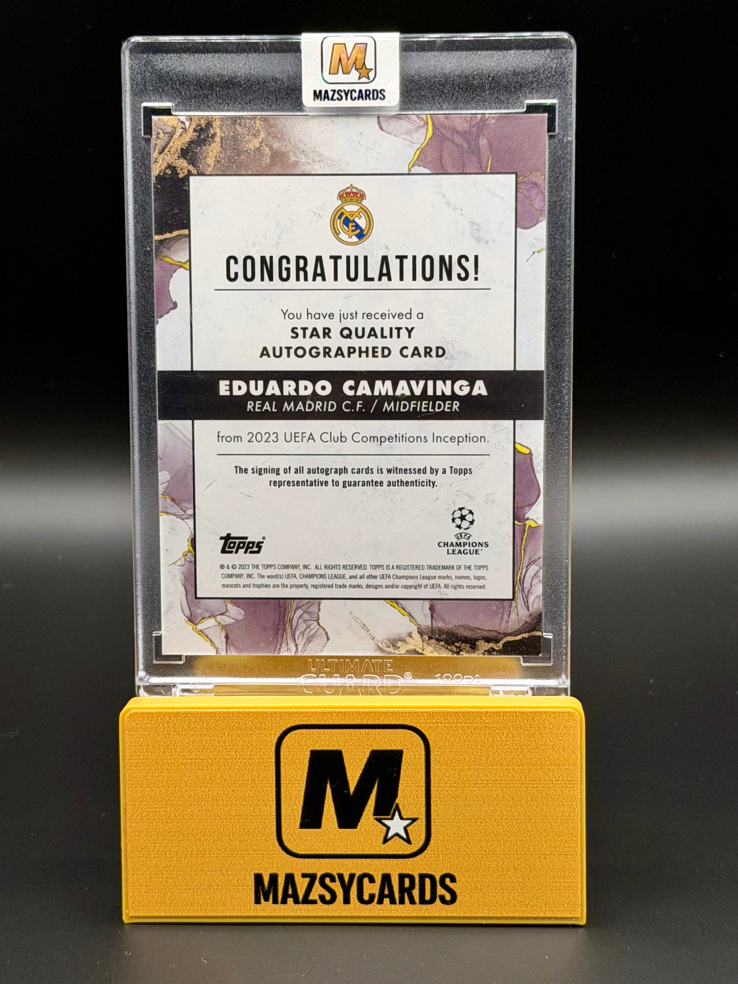 2023-24 Topps Inception UEFA Eduardo Camavinga Star Quality Auto Green /99
