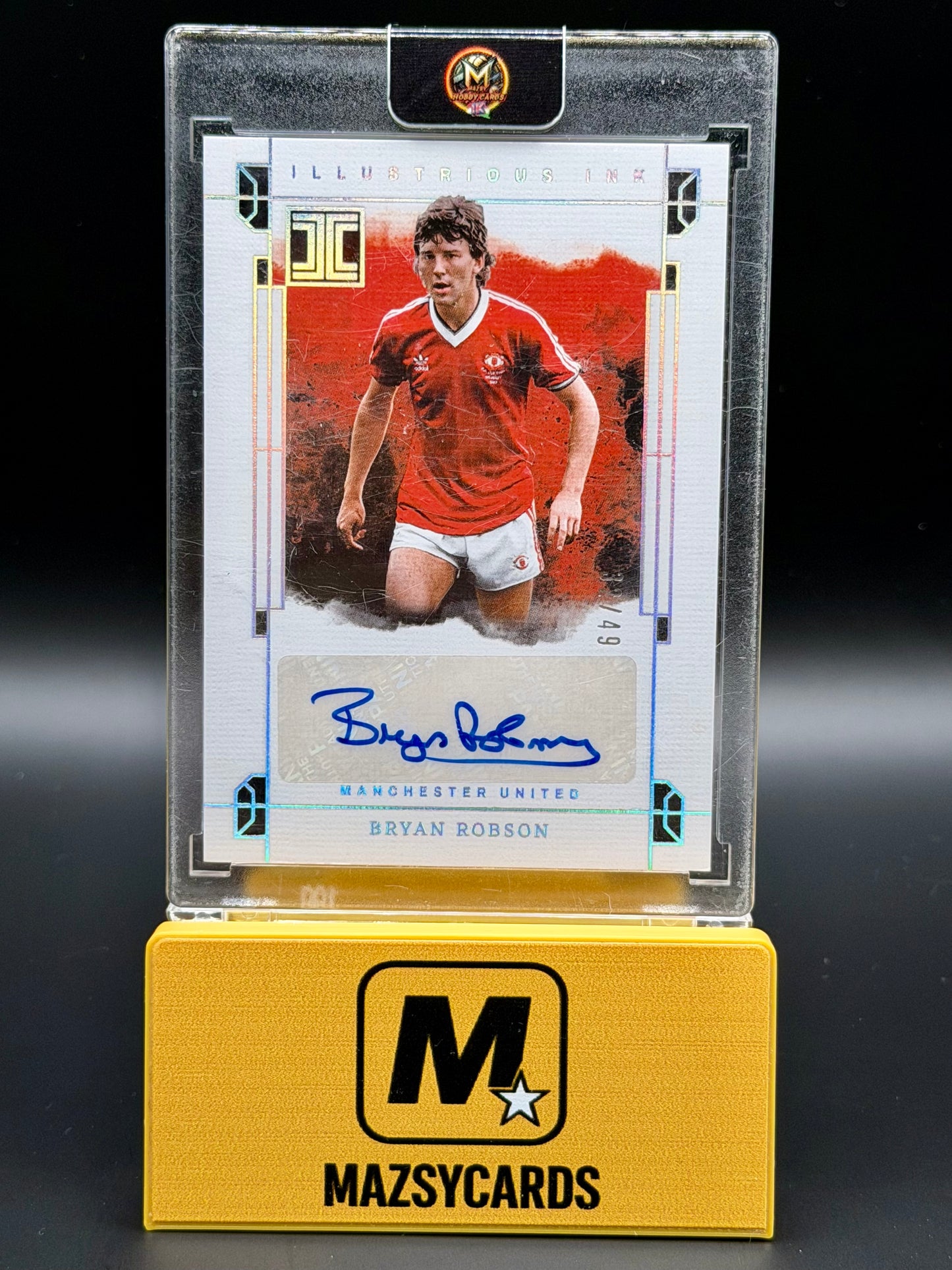Bryan Robson Auto /49 Panini Impeccable Illustrious Ink 2023/24 Manchester Utd