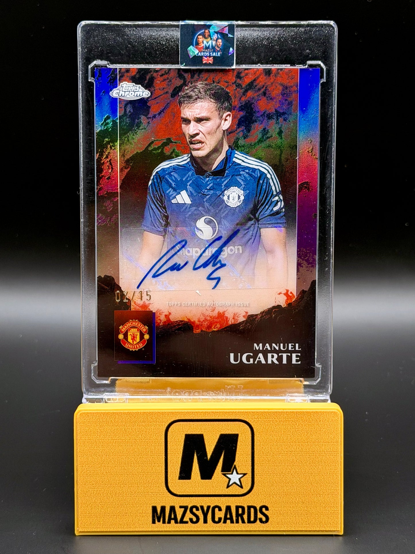 2024-25 Topps Chrome Manuel Ugarte Speak of the Devil Purple Auto /15