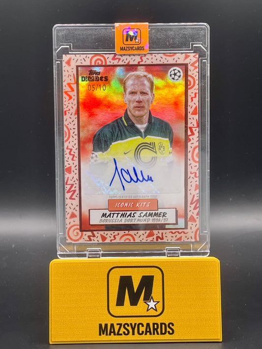 Matthias Sammer Dortmund Topps Decades Auto /10 Autograph Card Germany