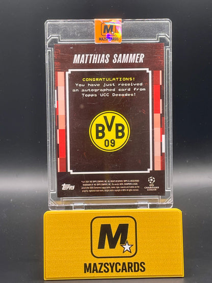 Matthias Sammer Dortmund Topps Decades Auto /10 Autograph Card Germany