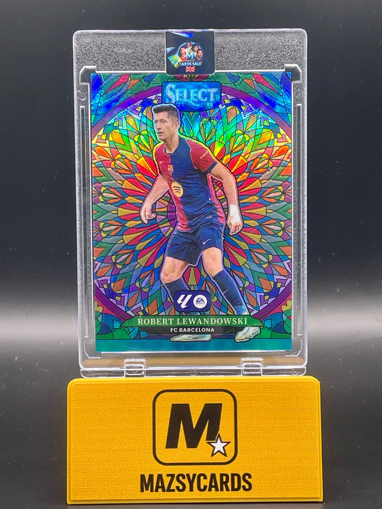 2024-25 PANINI SELECT LA LIGA STAINED GLASS ROBERT LEWANDOWSKI