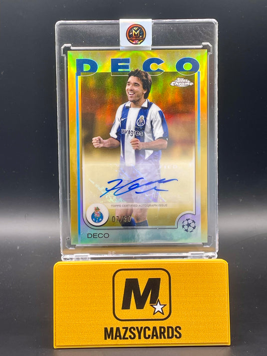 Deco 2023-24 Topps Chrome UCC Gold Refractor Auto /50