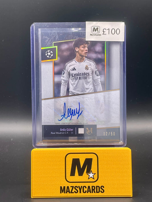2024-25 Topps Museum UEFA Arda Guler Archival Auto Gold /50