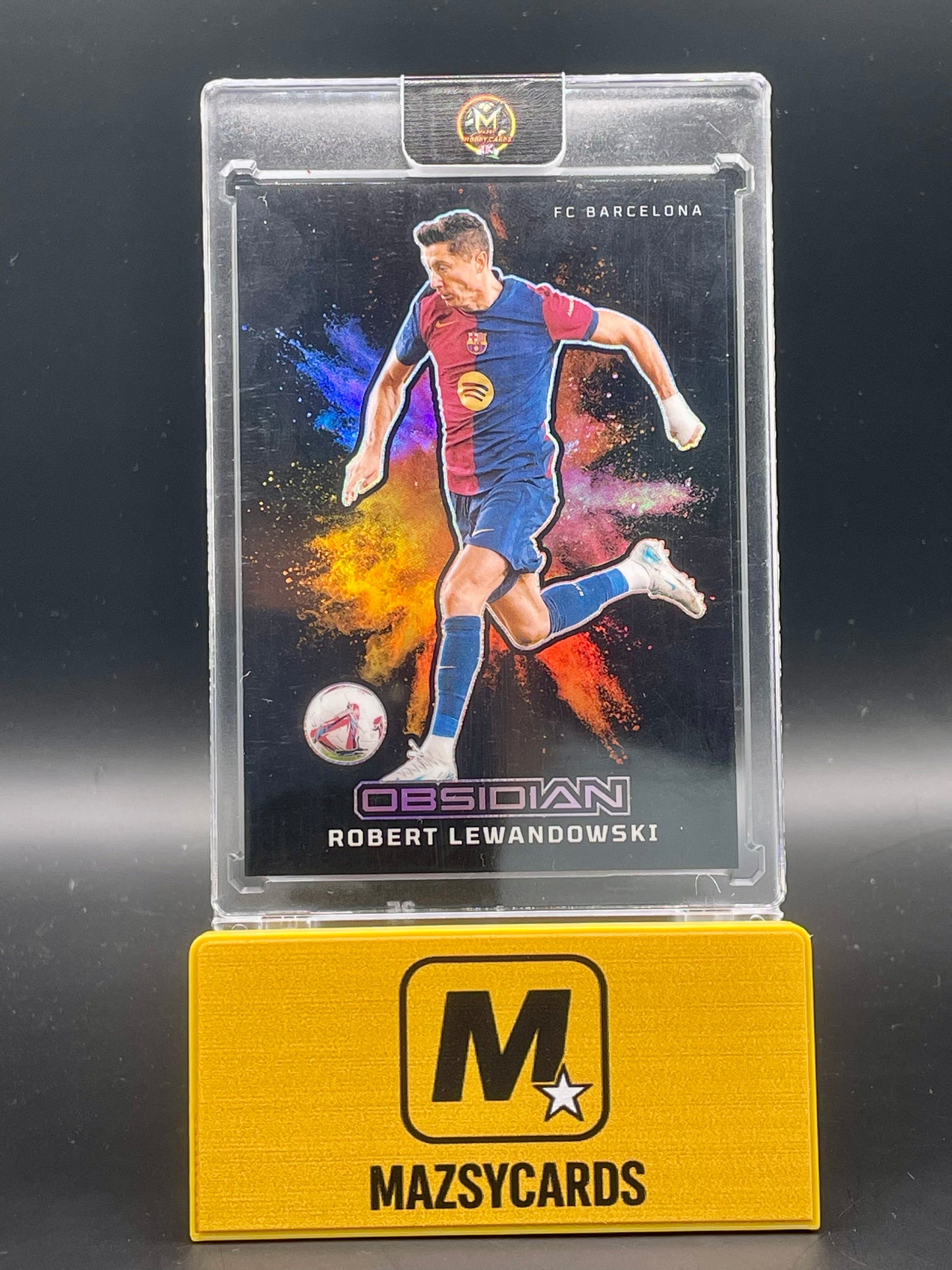 2024-25 Panini Obsidian Robert Lewandowski #10 Black Color Blast case hit