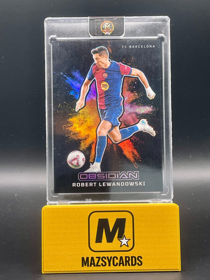 2024-25 Panini Obsidian Robert Lewandowski #10 Black Color Blast case hit