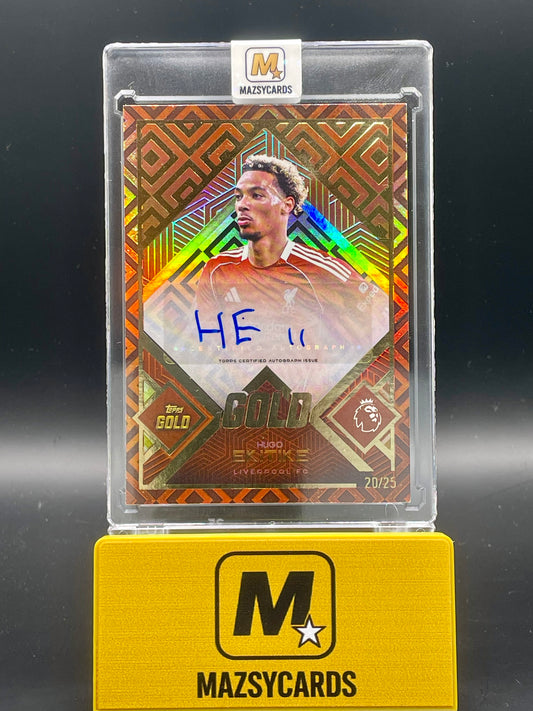 Topps Gold 2025/26 Hugo Ekitike Auto /25 Liverpool FC