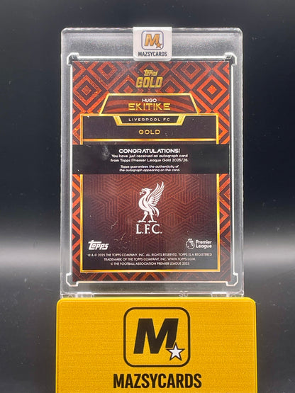 Topps Gold 2025/26 Hugo Ekitike Auto /25 Liverpool FC