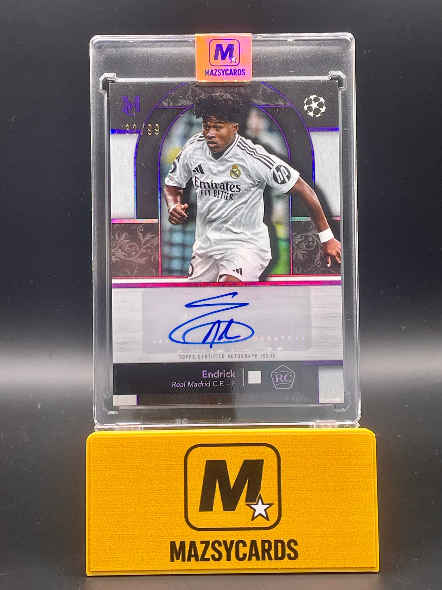 2024-25 Topps Museum UEFA Endrick RC Rookie Auto Purple /99