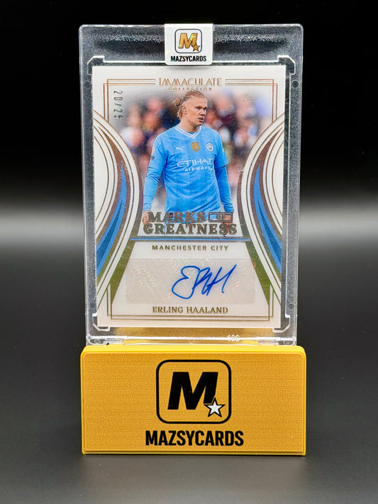 Erling Haaland 2023 Immaculate Marks Of Greatness Manchester City Auto /25