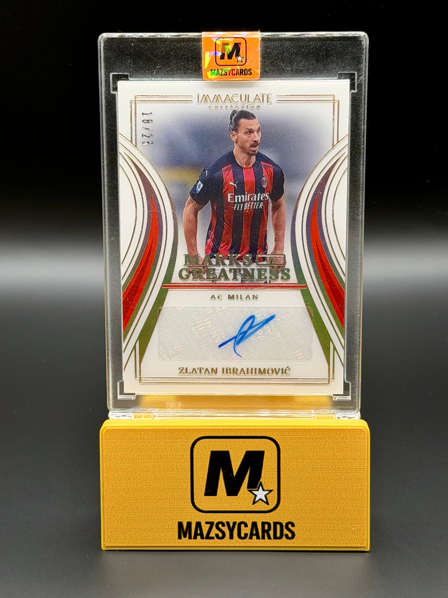 2023-24 Immaculate Zlatan Ibrahimovic auto /25 AC Milan Marks Of Greatness