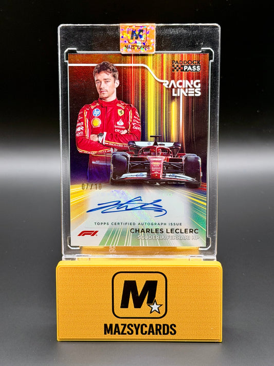 2024 Topps Paddock Pass F1 Formula 1 Charles LeClerc Racing Lines Auto /10
