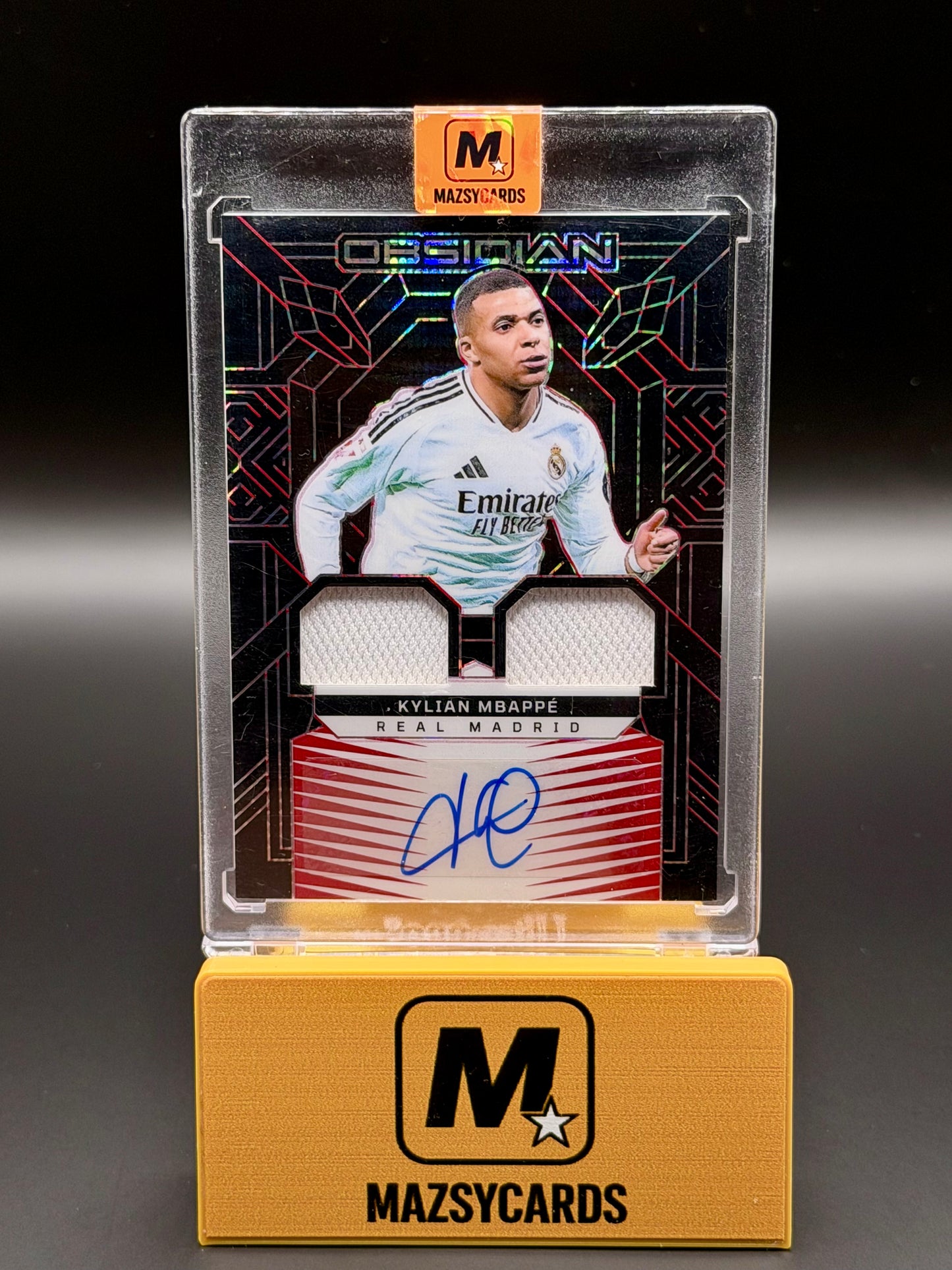 2024-25 PANINI OBSIDIAN KYLIAN MBAPPE DUAL PATCH AUTO /8