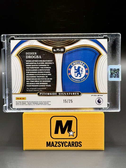 2024-25 Panini Select Premier League Pitchside Signatures Didier Drogba Tie dye /25