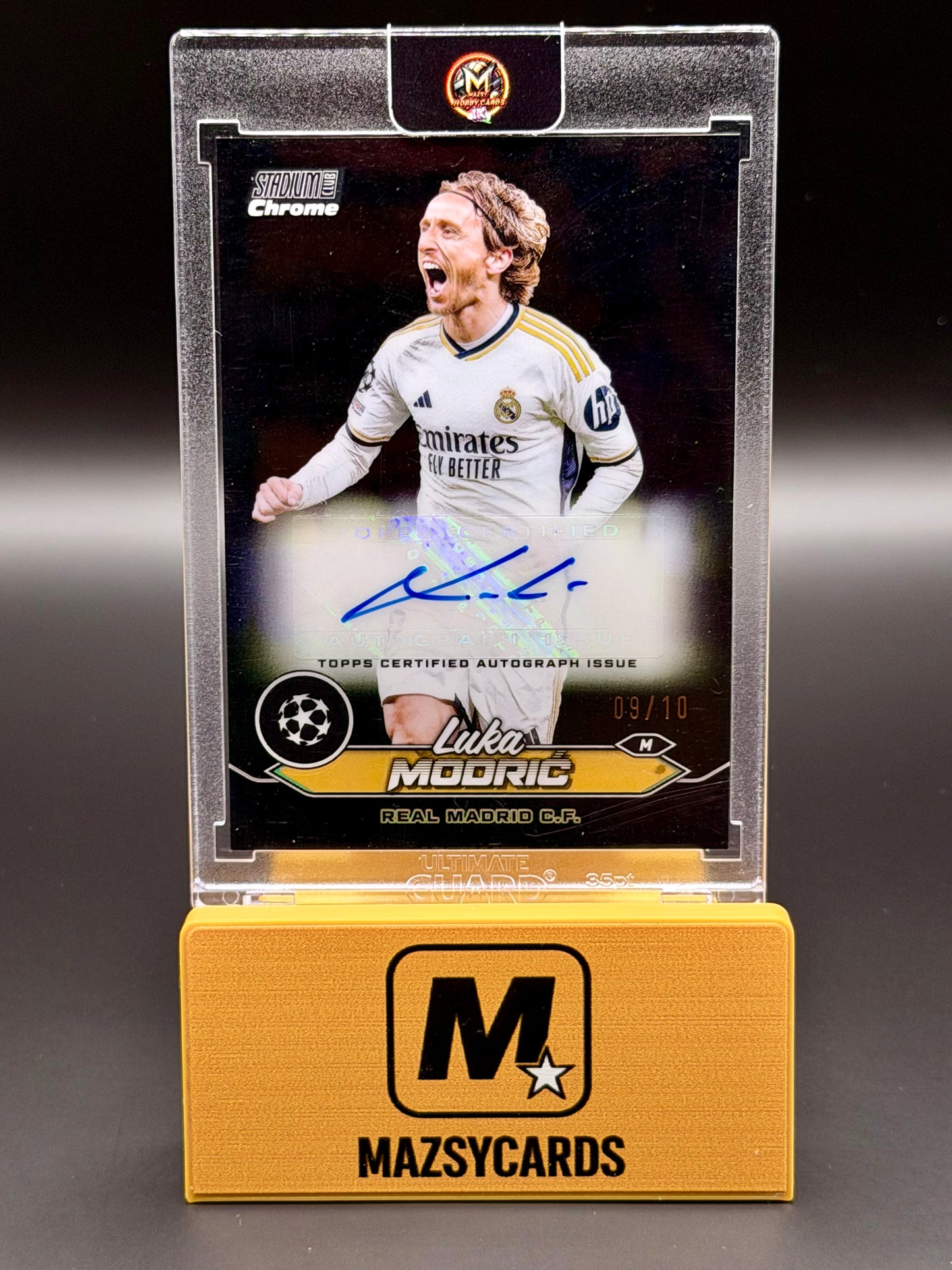 2023-24 Topps Stadium Club Chrome LUKA MODRIC Real Madrid Black Auto /10