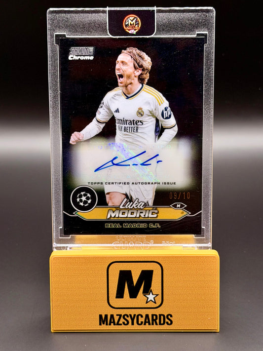 2023-24 Topps Stadium Club Chrome LUKA MODRIC Real Madrid Black Auto /10