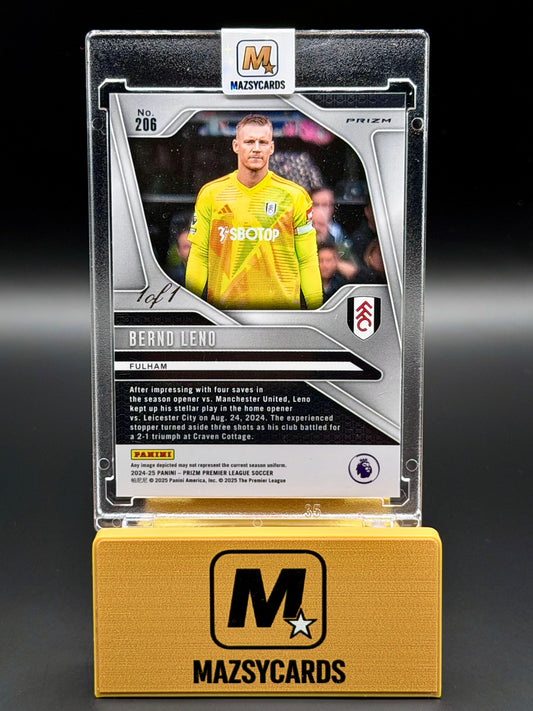 1/1 - One of One - 2024-25 Panini Prizm Premier League Black Bernd Leno