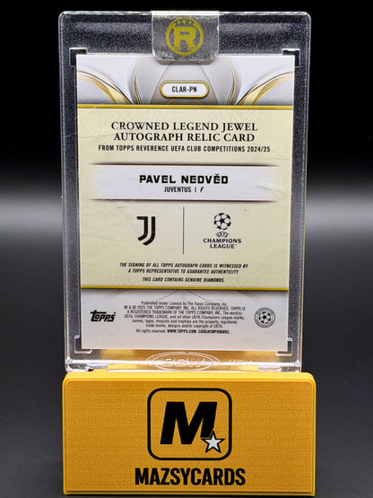 2025 Topps Reverence UEFA Pavel Nedved Legend Jewel Auto Relic Orange /25
