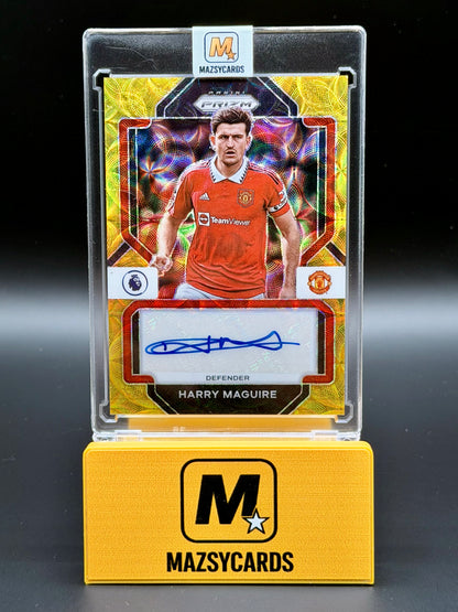 2022-23 Panini Prizm Premier Harry Maguire Choice Gold Auto 3/10 Manchester United