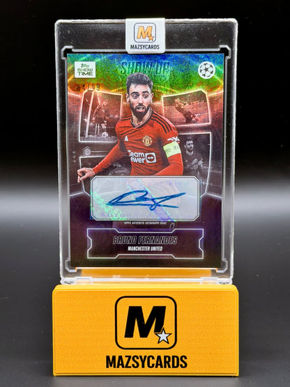 2023-24 UEFA Club Competitions Showtime Show Up Black /99 Bruno Fernandes Auto