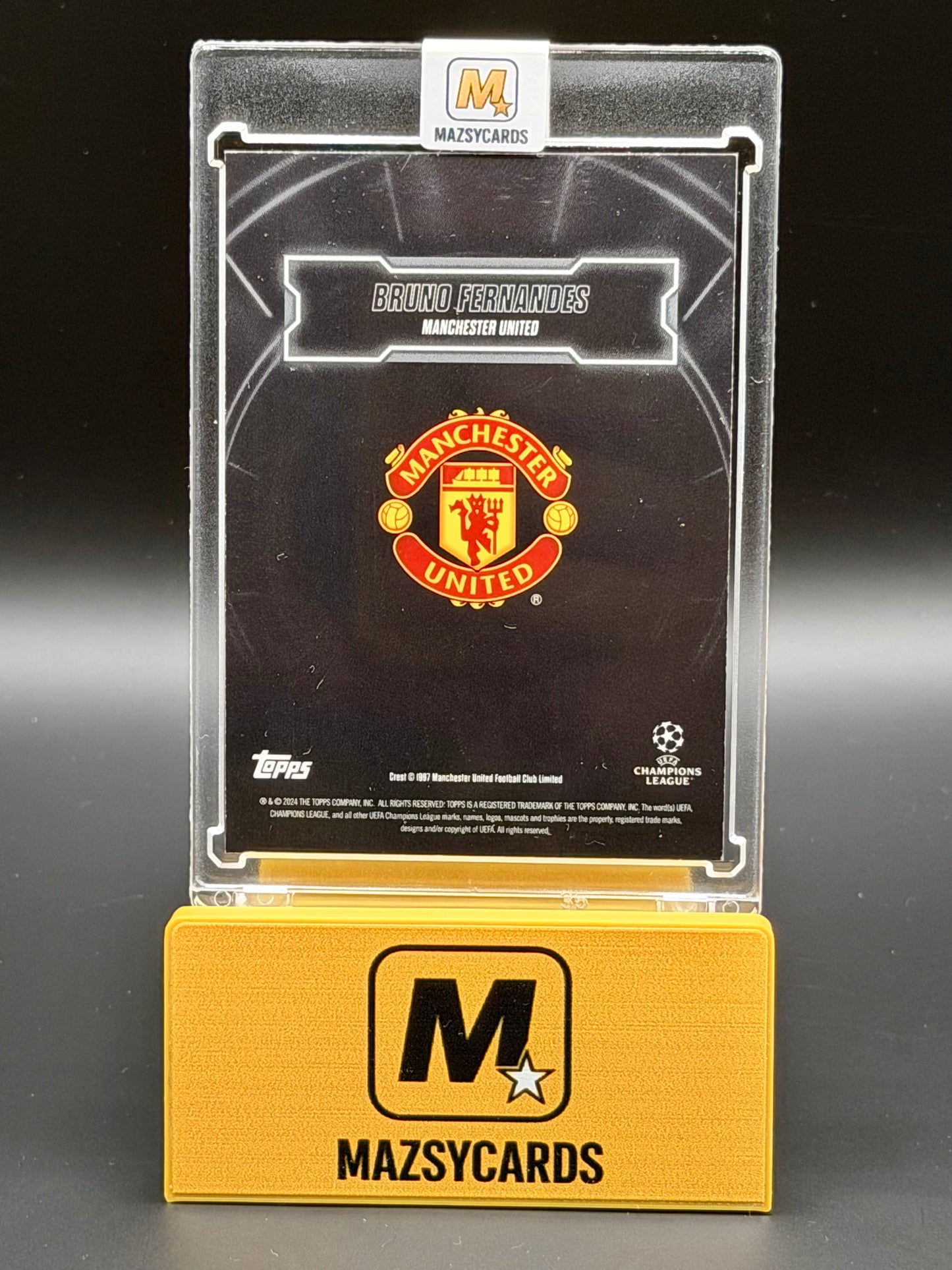 2023-24 UEFA Club Competitions Showtime Show Up Black /99 Bruno Fernandes Auto