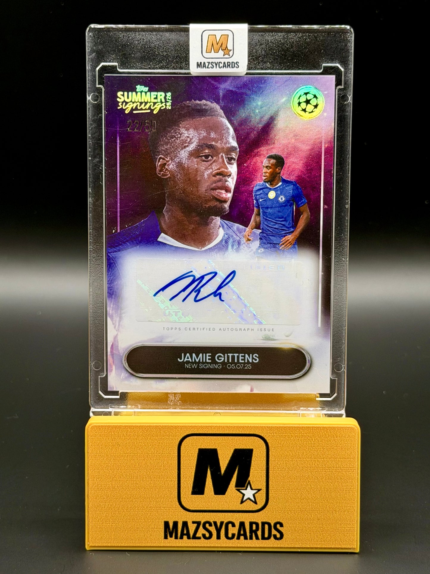 TOPPS SUMMER SIGNINGS 25-26 JAMIE GITTENS CHELSEA NEW SIGNINGS AUTO /50