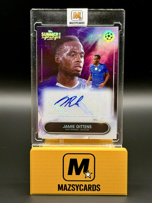 TOPPS SUMMER SIGNINGS 25-26 JAMIE GITTENS CHELSEA NEW SIGNINGS AUTO /50