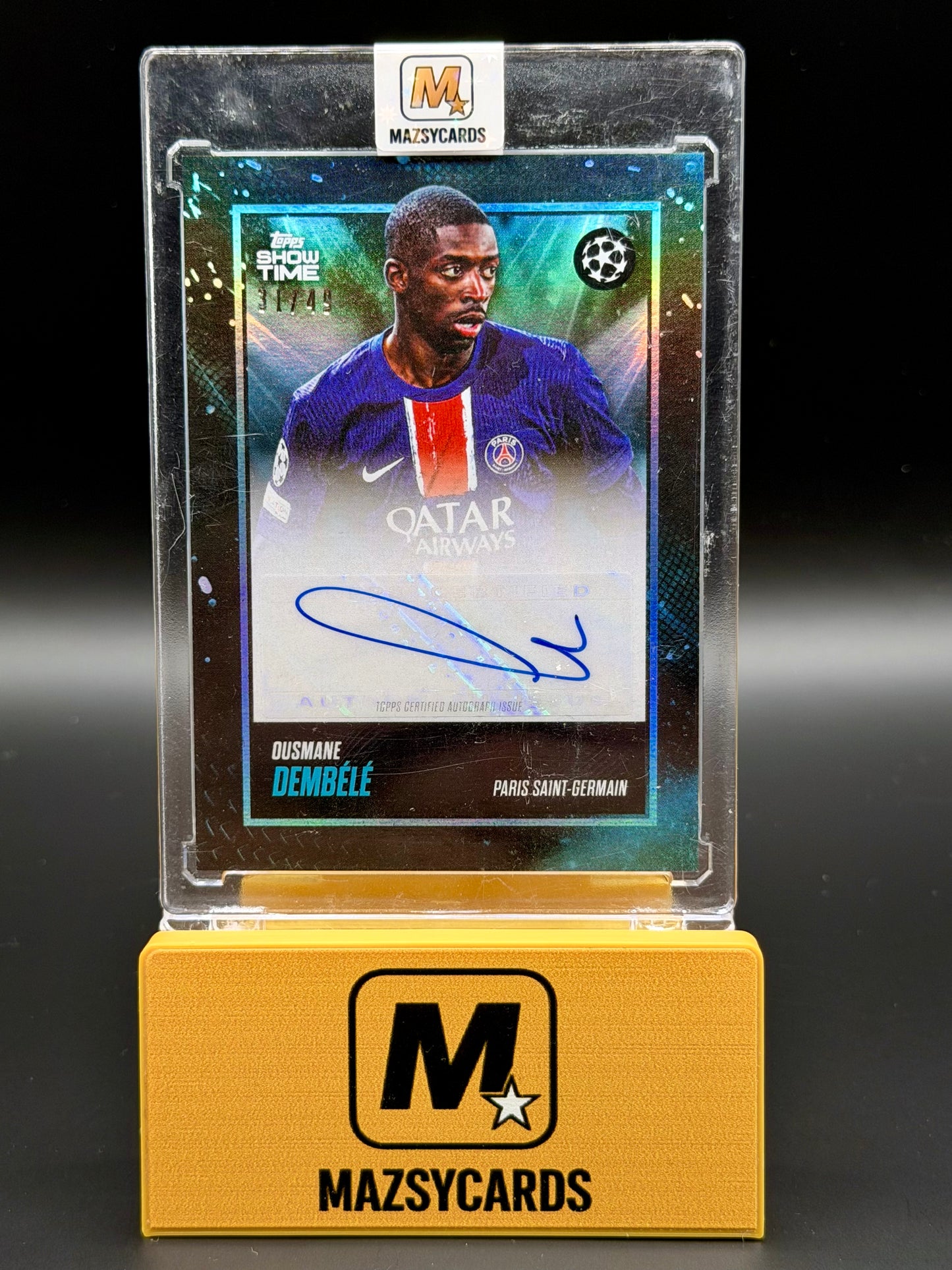 Ousmane Dembele - Blue Auto /49 - TOPPS Showtime 2024/25