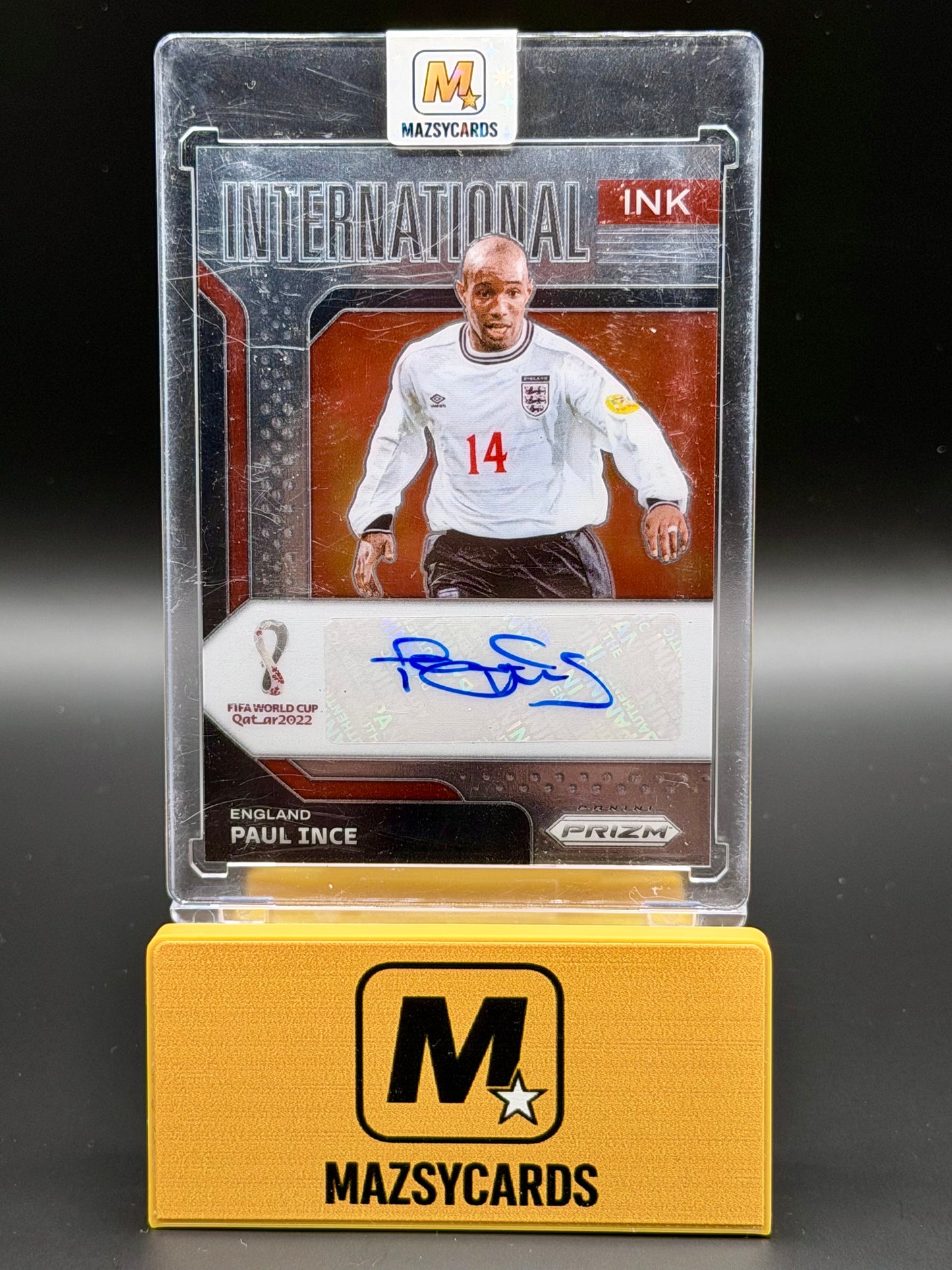 2022 Panini Prizm World Cup Qatar Paul Ince Auto International Ink England