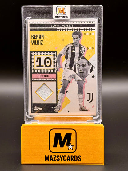 Kenan Yildiz 2024-25 Topps Juventus Team Set Vintage Lady Relic BASE WORN
