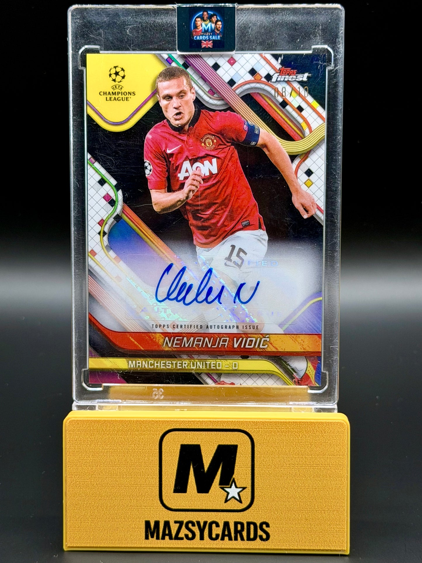 2024-25 Topps Finest UEFA Nemanja Vidic Auto Black Refractor /10