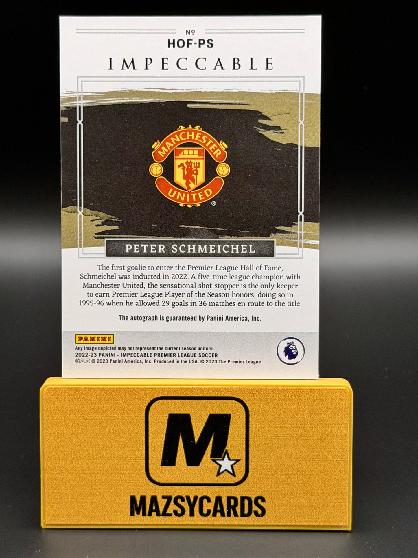 2022-23 Impeccable Manchester United PETER SCHMEICHEL Hall of Fame Auto /14