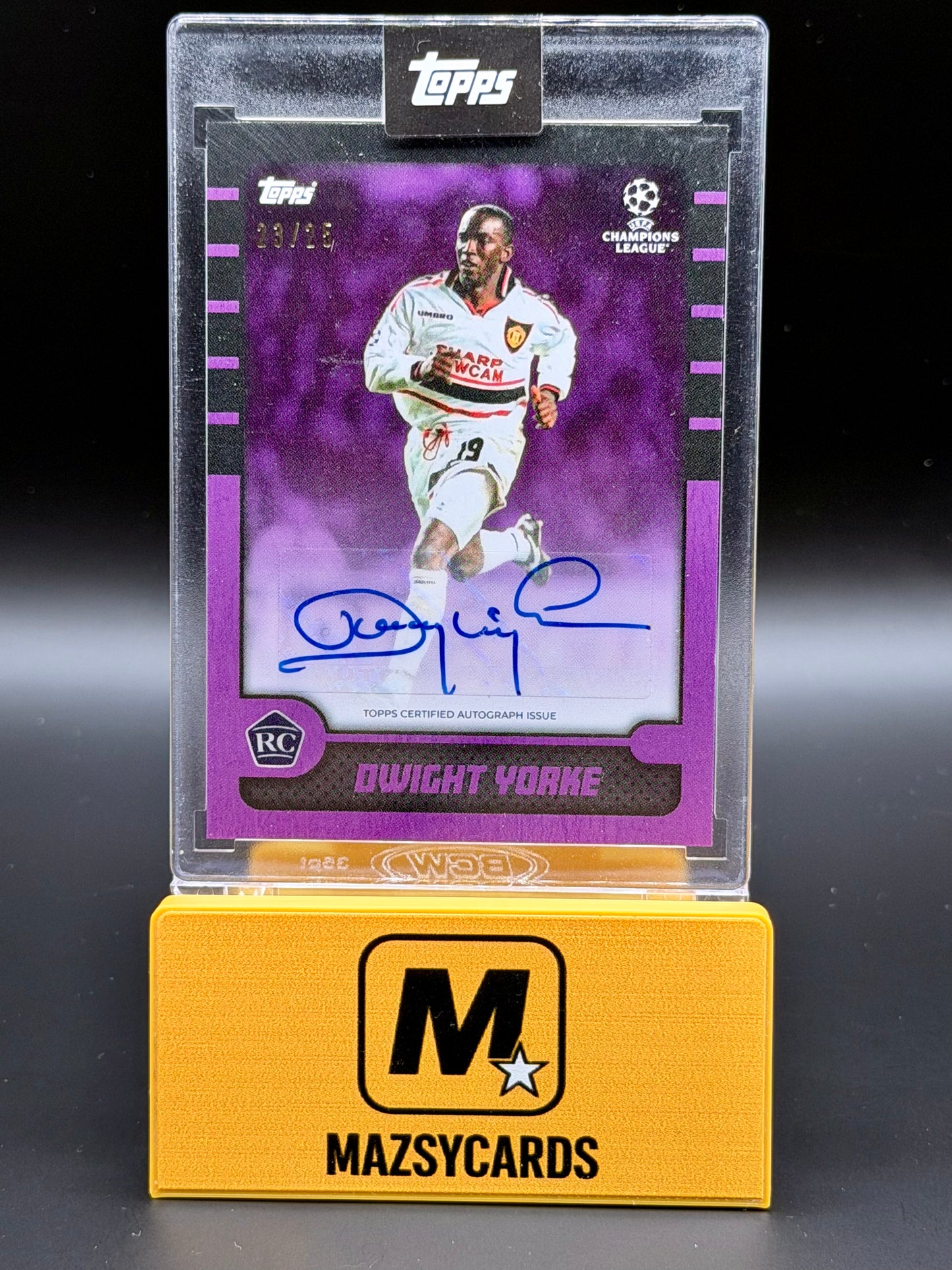 Topps The Lost Rookie Card RC Dwight Yorke Man Utd Autograph Auto Card /25
