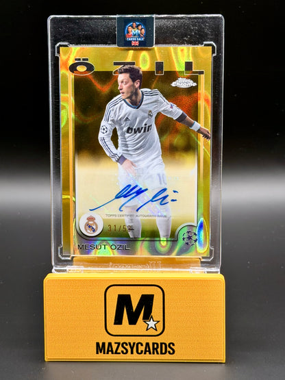 2024-25 Topps Chrome UEFA Mesut Ozil Auto Gold Lava /50