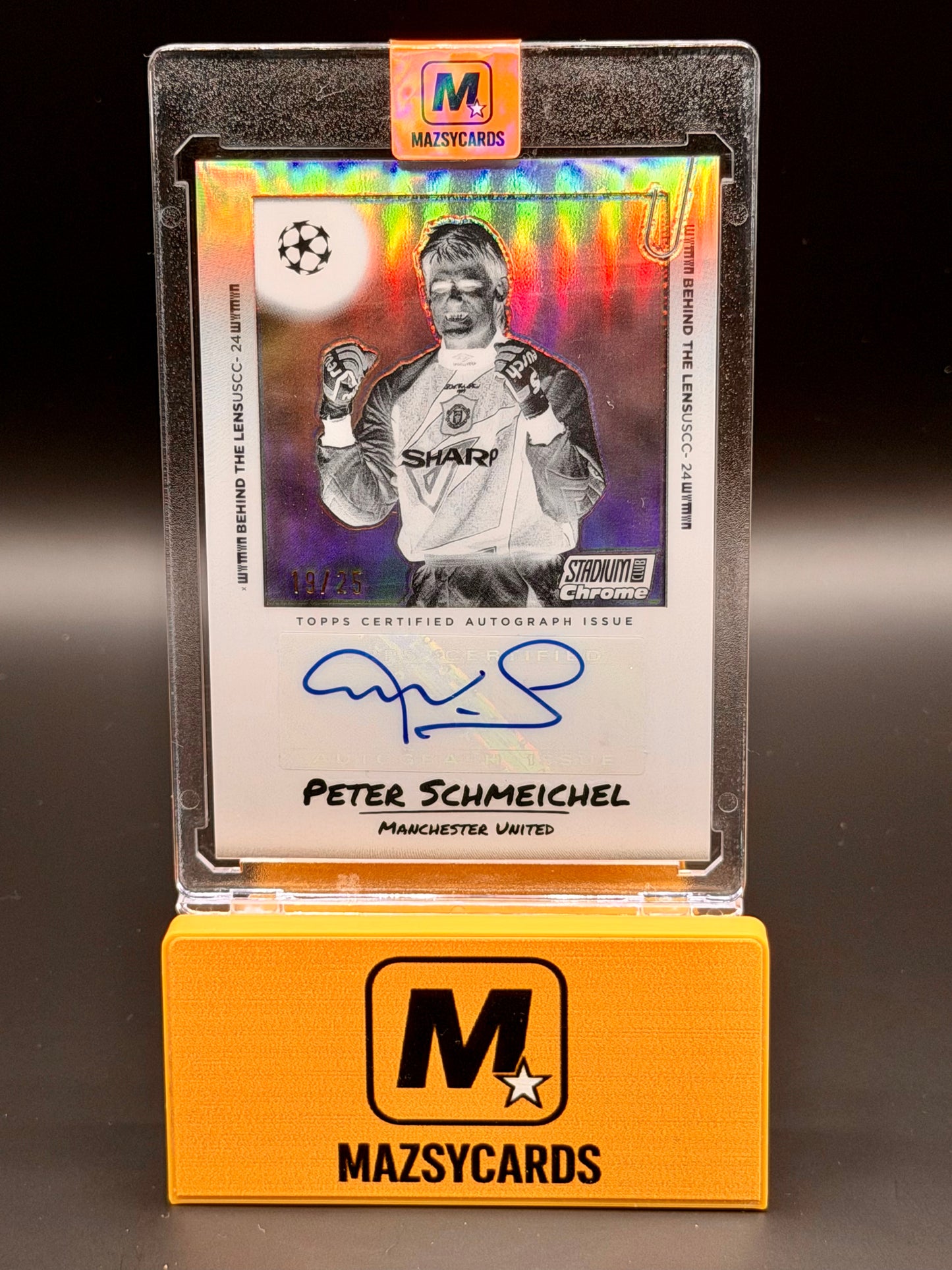 2023/24 Topps Stadium Chrome Peter Schmeichel Behind The Lens Auto /25