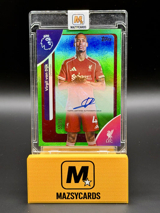 2025-26 Topps Premier League Virgil Van Dijk Auto Green /99
