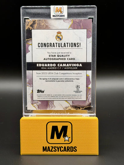 2023-24 Topps Inception UEFA Eduardo Camavinga Star Quality Auto Green /99