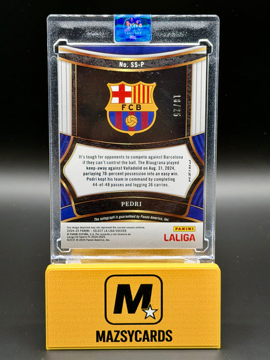 2024-25 Panini Select La Liga PEDRI /25 Auto Tie-Dye Prizm SP Barcelona