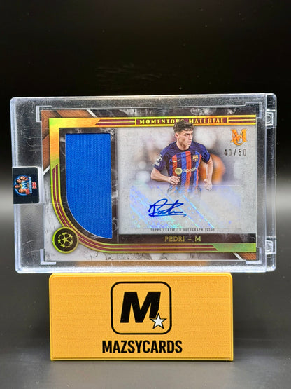 2022-23 Topps UCL Museum Pedri Momentous Material RELIC Jumbo AUTOGRAPH /50