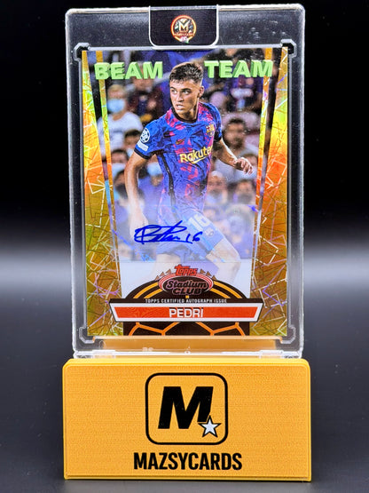2022 Stadium Club Pedri Beam Team Auto /50 casehit