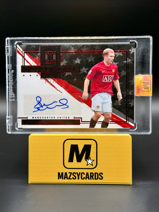 2021-22 Panini Impeccable PAUL SCHOLES /35 Auto Ruby Impeccable Stars