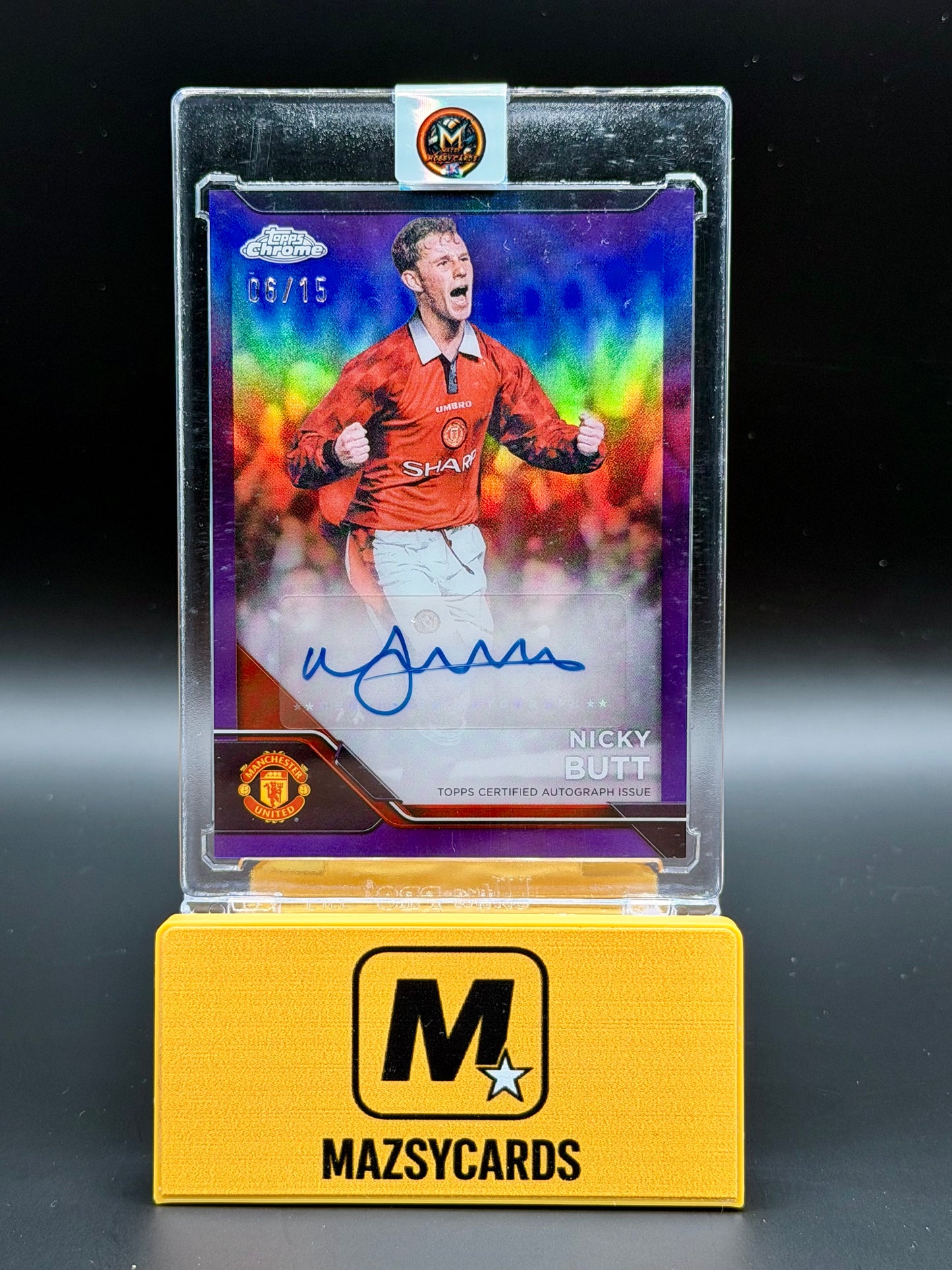 24/25 Topps Chrome Manchester United Deluxe Nicky Butt Purple Auto /15