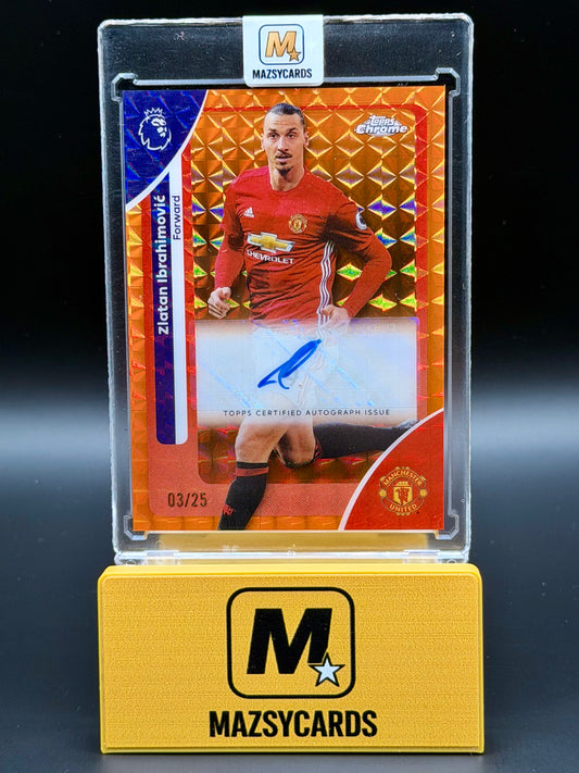 2026 Topps Chrome Zlatan Ibrahimovic Auto Orange Geometric Refractor /25
