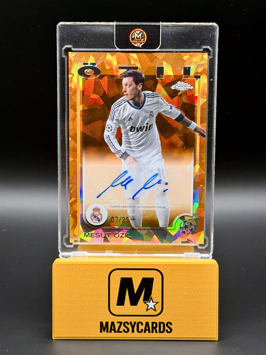 2025 Topps Chrome Sapphire UEFA Mesut Ozil Autograph Auto Orange Refractor /25
